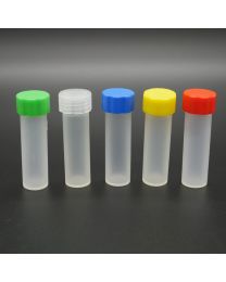 5 ml polypropylenvials with polypropylen screw caps. transparent